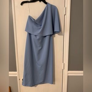 Pink blush one shoulder maternity dress XL